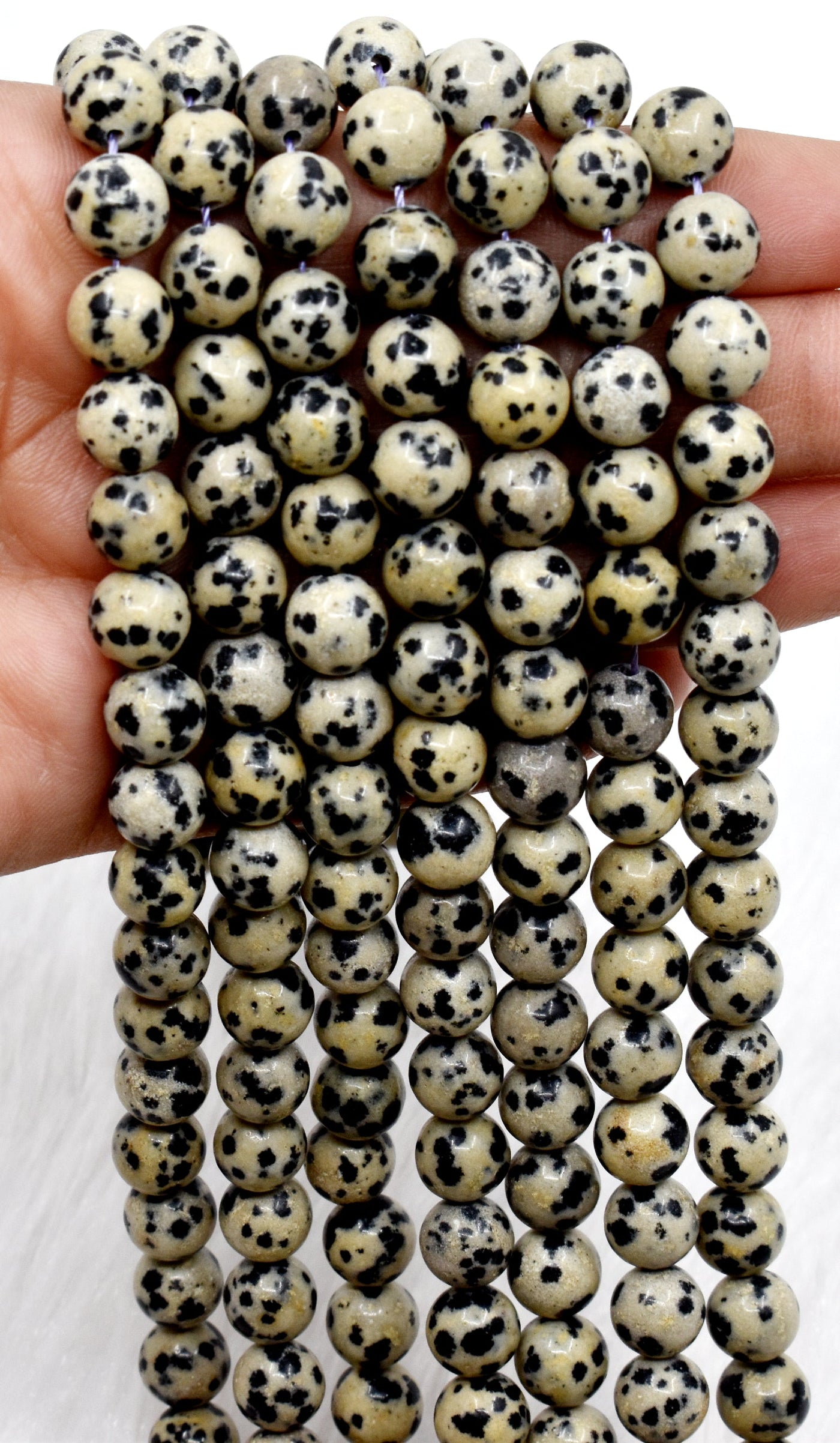 Dalmatian Jasper Beads, Natural Round Crystal Beads 4mm to 12mm