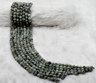 Kiwi Jasper Beads, Natural Round Crystal Beads 4mm to 12mm
