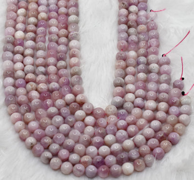 Kunzite Beads, Natural Round Crystal Beads 6mm to 10mm