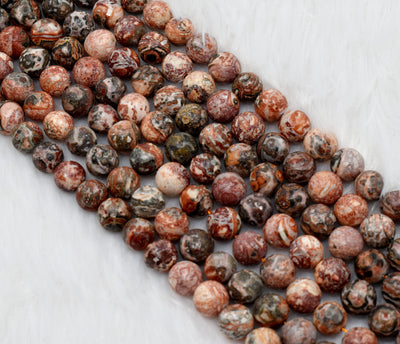 Jaspe en peau de léopard A Grade 4mm, 6mm, 8mm, 10mm, 12mm Perles rondes