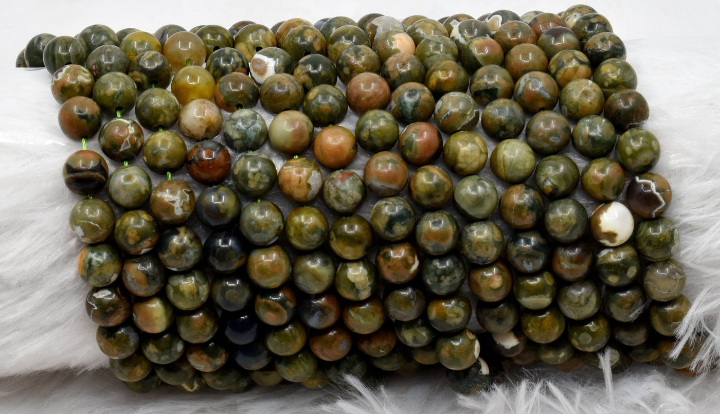 Ocean Jasper Beads, Natural Round Crystal Beads 4mm to 12mm