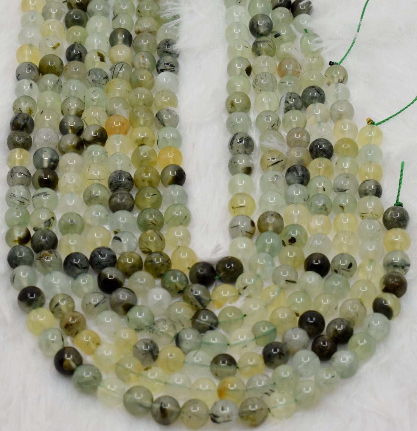 Perles rondes Phrenite AAA Grade 4mm, 6mm, 8mm, 10mm