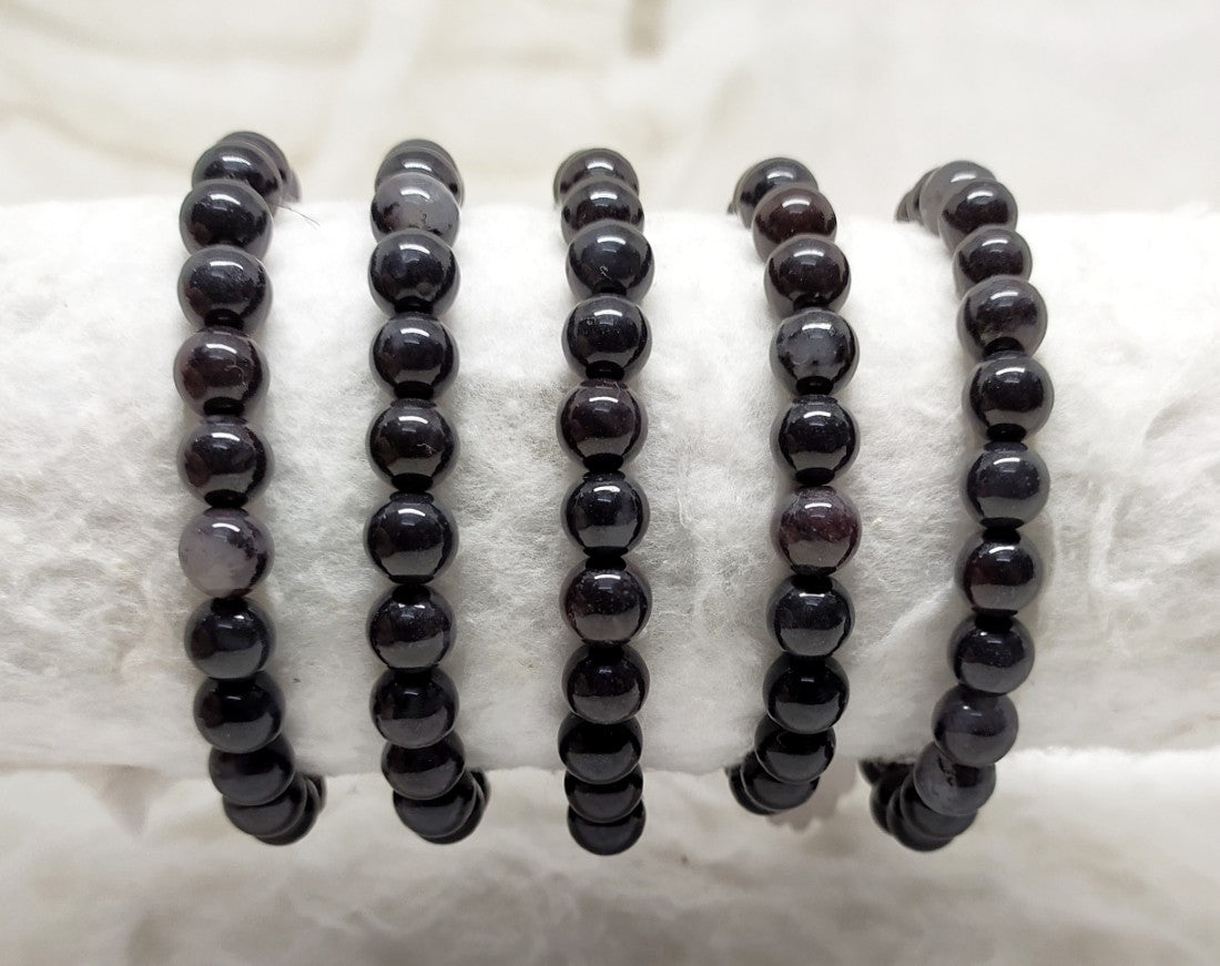 Bracelet de pierre de sang 4MM, 6MM, 8MM, 10MM, 12MM Un bracelet de perles rondes, pierres précieuses Bracelet Pierres de guérison