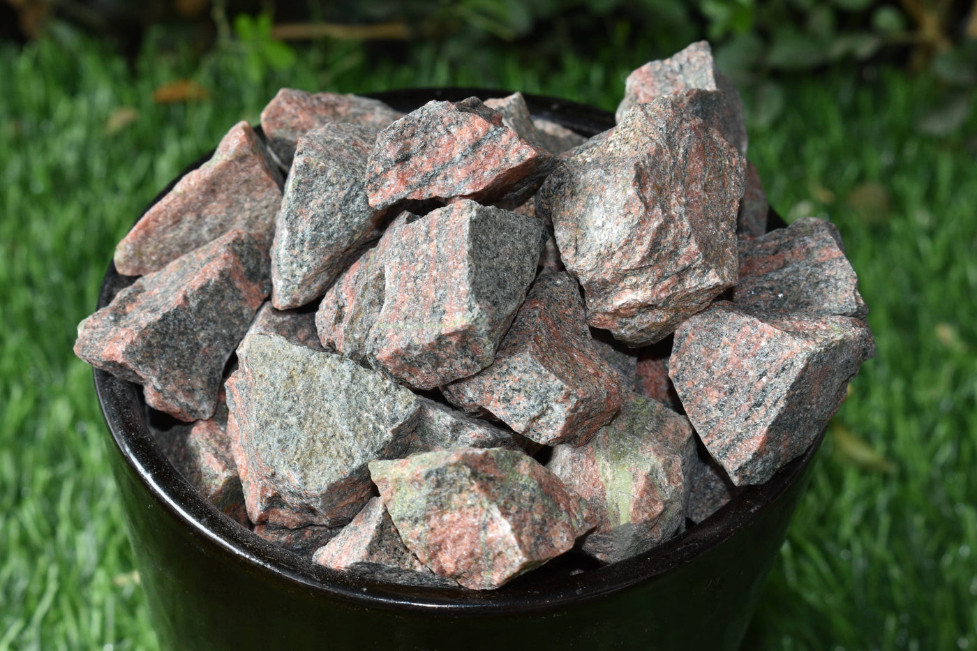Unakite Rough Natural Stones 1 inch Unakite Raw Stones, Raw Crystal Chunks in pack size 4oz, 1/2lb, 1lb.