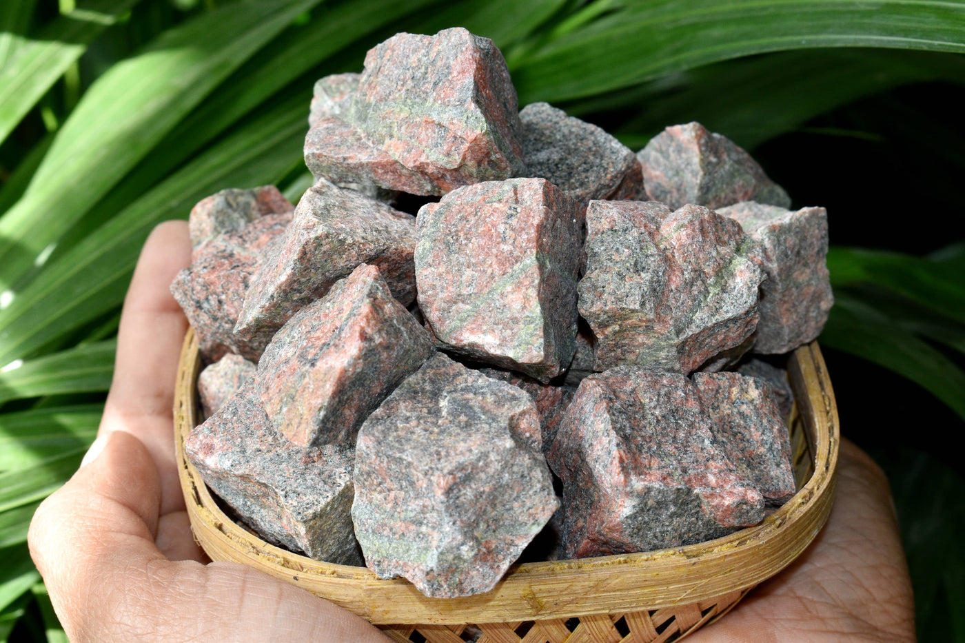 Unakite Rough Natural Stones 1 inch Unakite Raw Stones, Raw Crystal Chunks in pack size 4oz, 1/2lb, 1lb.