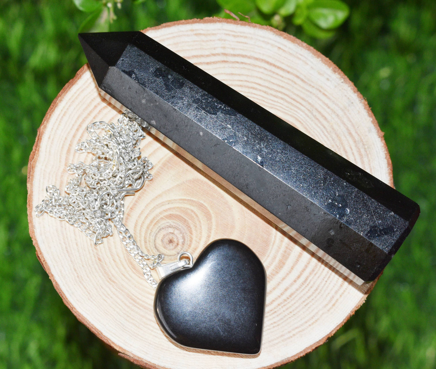 Black Tourmaline Crystal Gift Set For Emotional Support and Protection, Real Polished Gemstones.