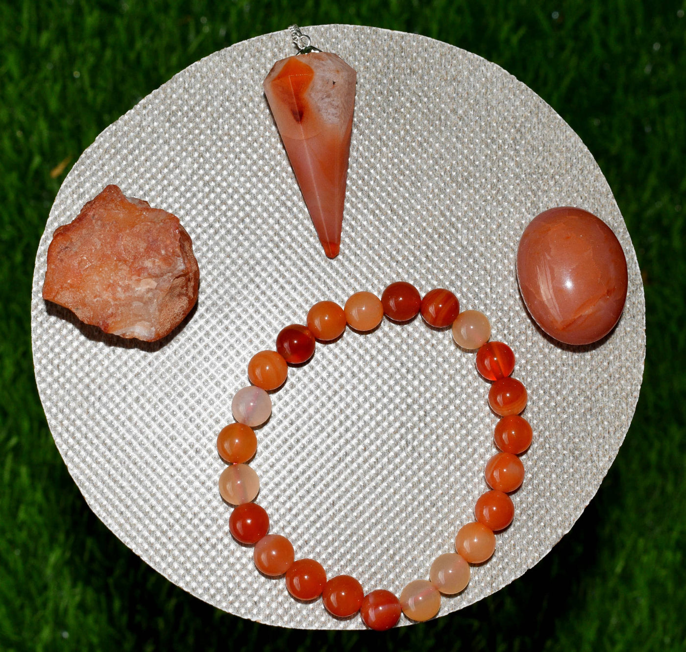 Carnelian Crystal Gift Set For Emotional Support and Protection, Real Polished Gemstones.