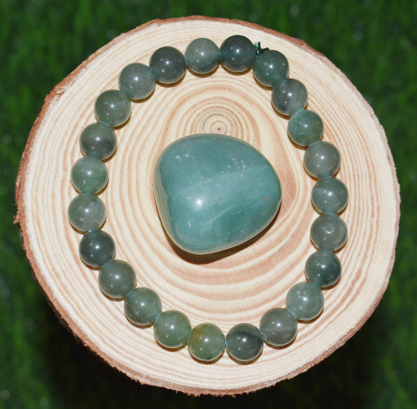 Coffret cadeau en cristal d'aventurine verte pour le soutien et la protection émotionnels, véritables pierres précieuses polies.