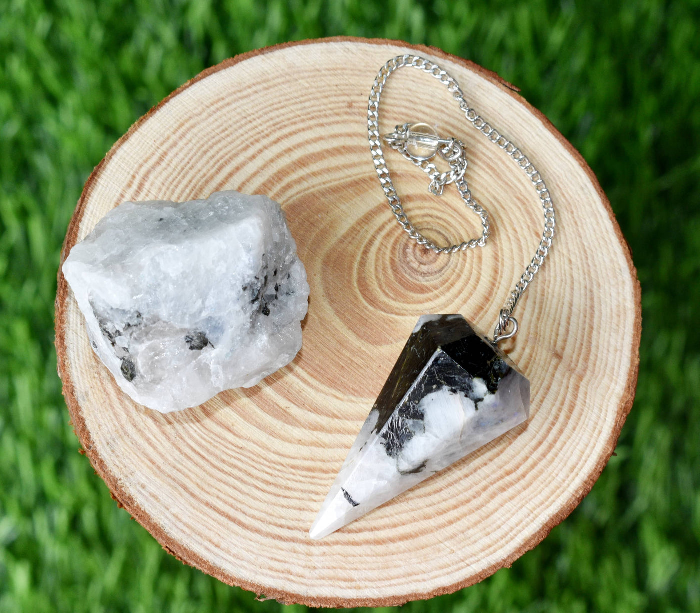 Coffret cadeau en cristal de pierre de lune arc-en-ciel pour un soutien et une protection émotionnels, véritables pierres précieuses polies.