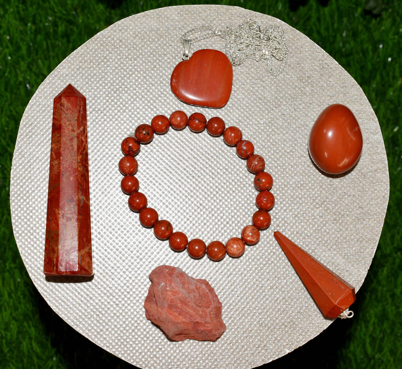 Red Jasper Crystal Gift Set For Emotional Support and Protection, Real Polished Gemstones.