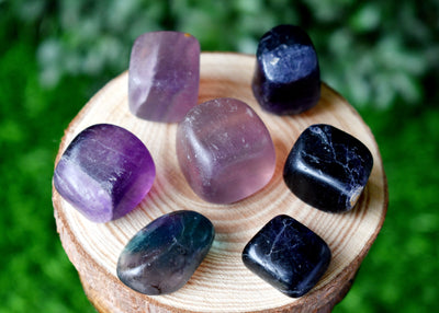 Multi Fluorite Tumbled Crystals (Self-Discipline and Clarity)