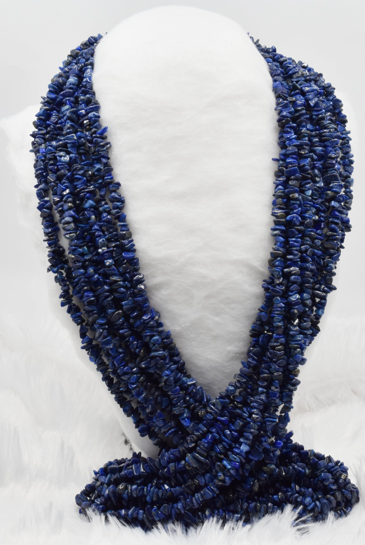 Uncut Raw Lapis Lazuli Crystal Chip Beads for Necklace (Expansion and Insight)