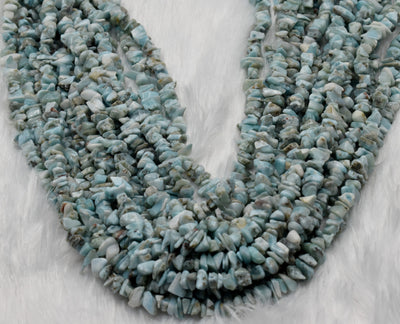 Perles brutes de Larimar non coupées, perles de pierre brute en vrac.