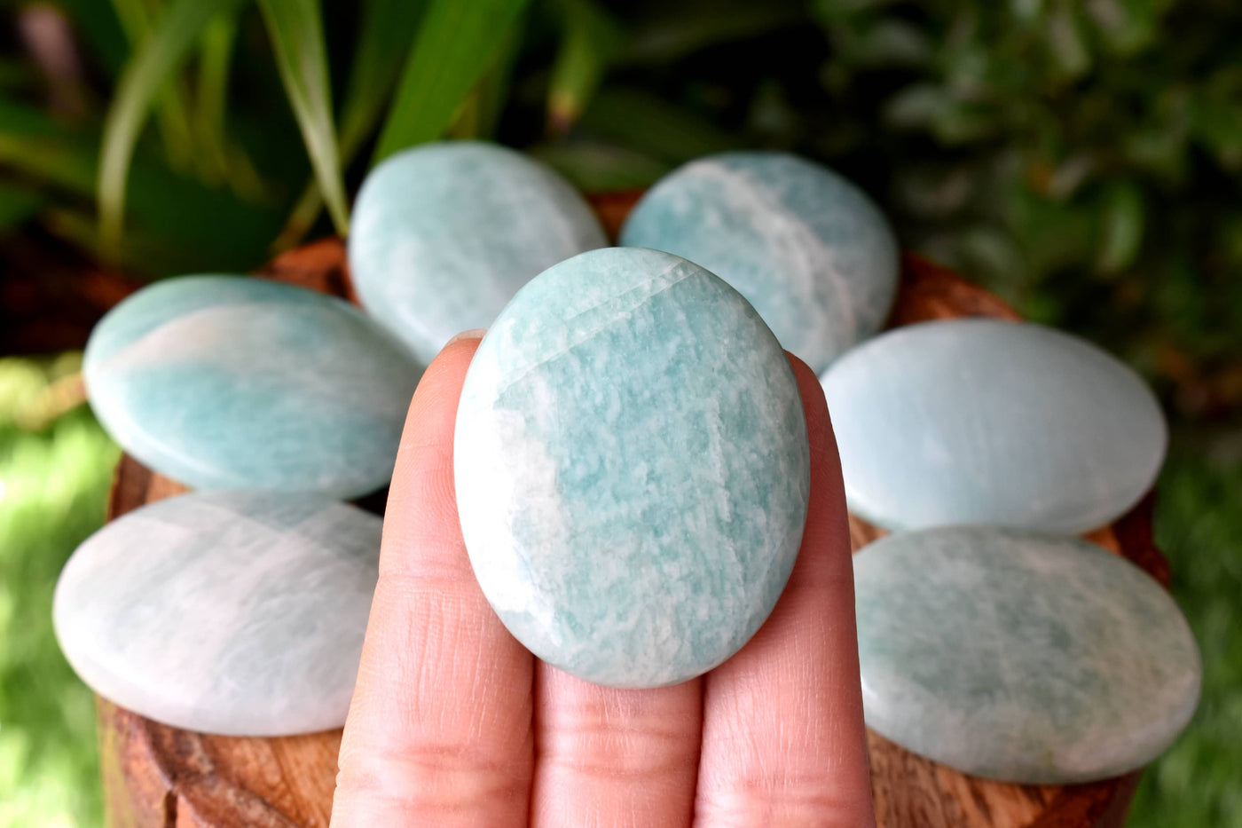 Amazonite Worry Stone for crystal healing