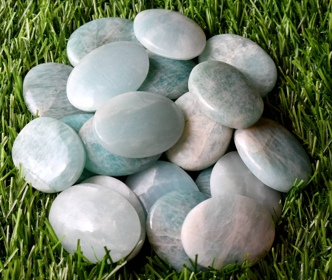 Amazonite Worry Stone for crystal healing