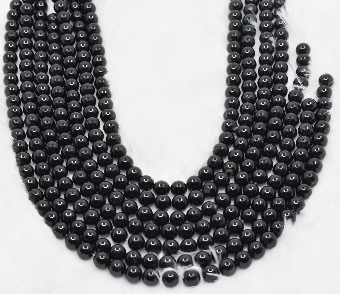 Onyx noir AAA Grade 2mm, 3mm, 4mm, 6mm, 8mm, 10mm, 12mm Perles rondes 