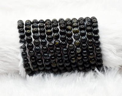 Golden Obsidian A Grade 4mm, 6mm, 8mm, 10mm, 12mm, 18mm Round Beads