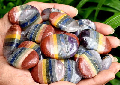 25pcs Seven Chakra Worry Stones