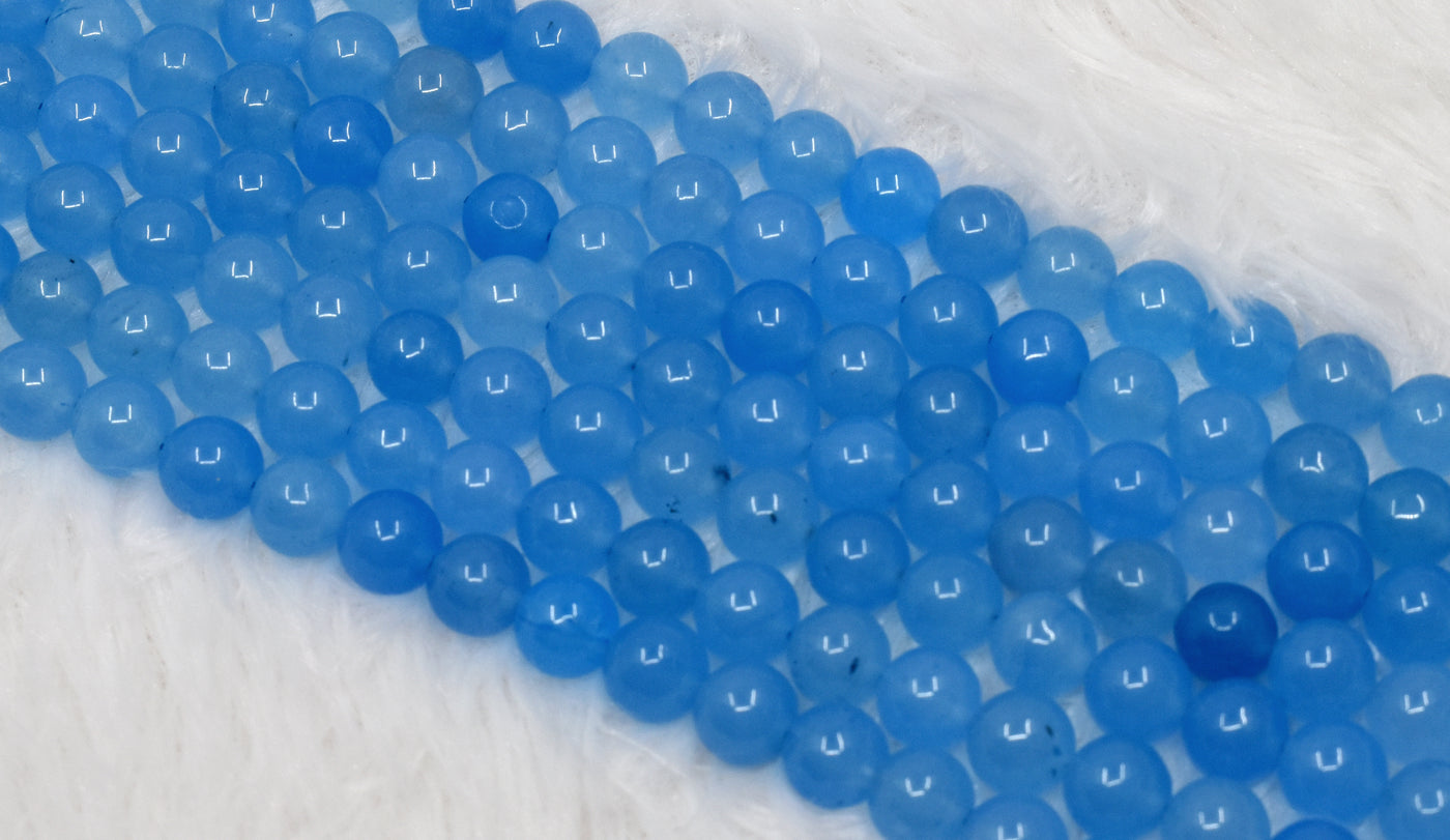 Chalcedony Dyed  Grade 6mm, 8mm, 10mm Round Beads
