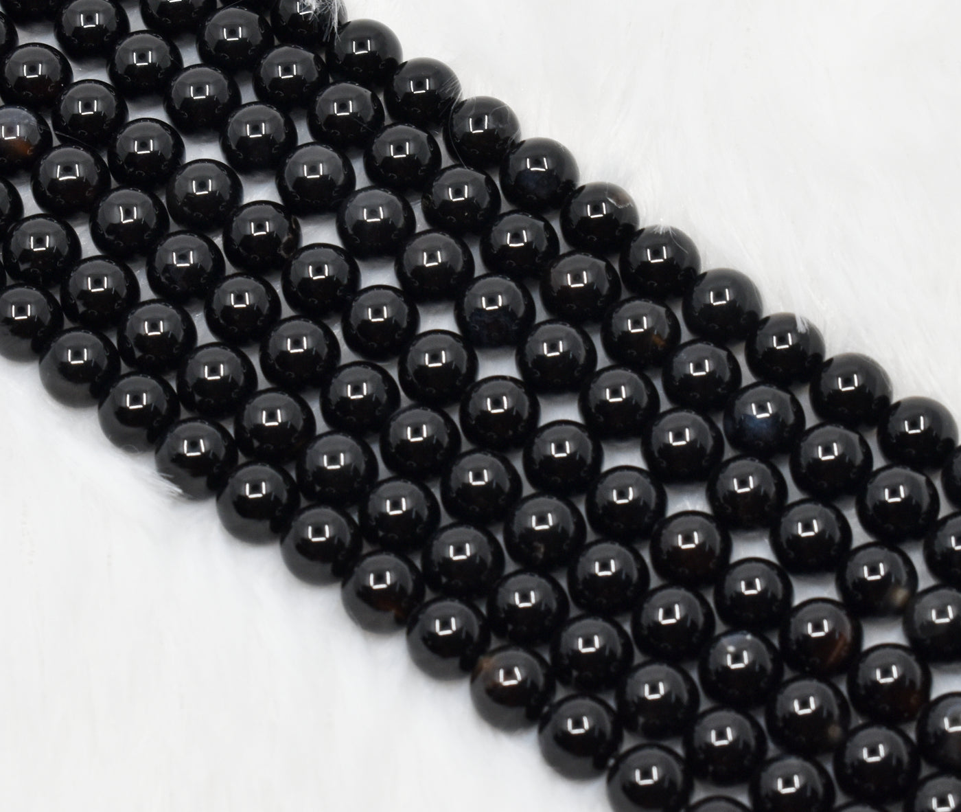 Black Onyx Beads, Natural Crystal Round Beads 4mm to 16mm