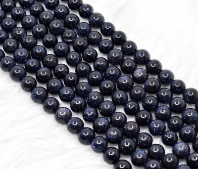 Grès bleu A Grade 4mm, 6mm, 8mm, 10mm, 12mm, 14mm, 16mm Perles rondes 