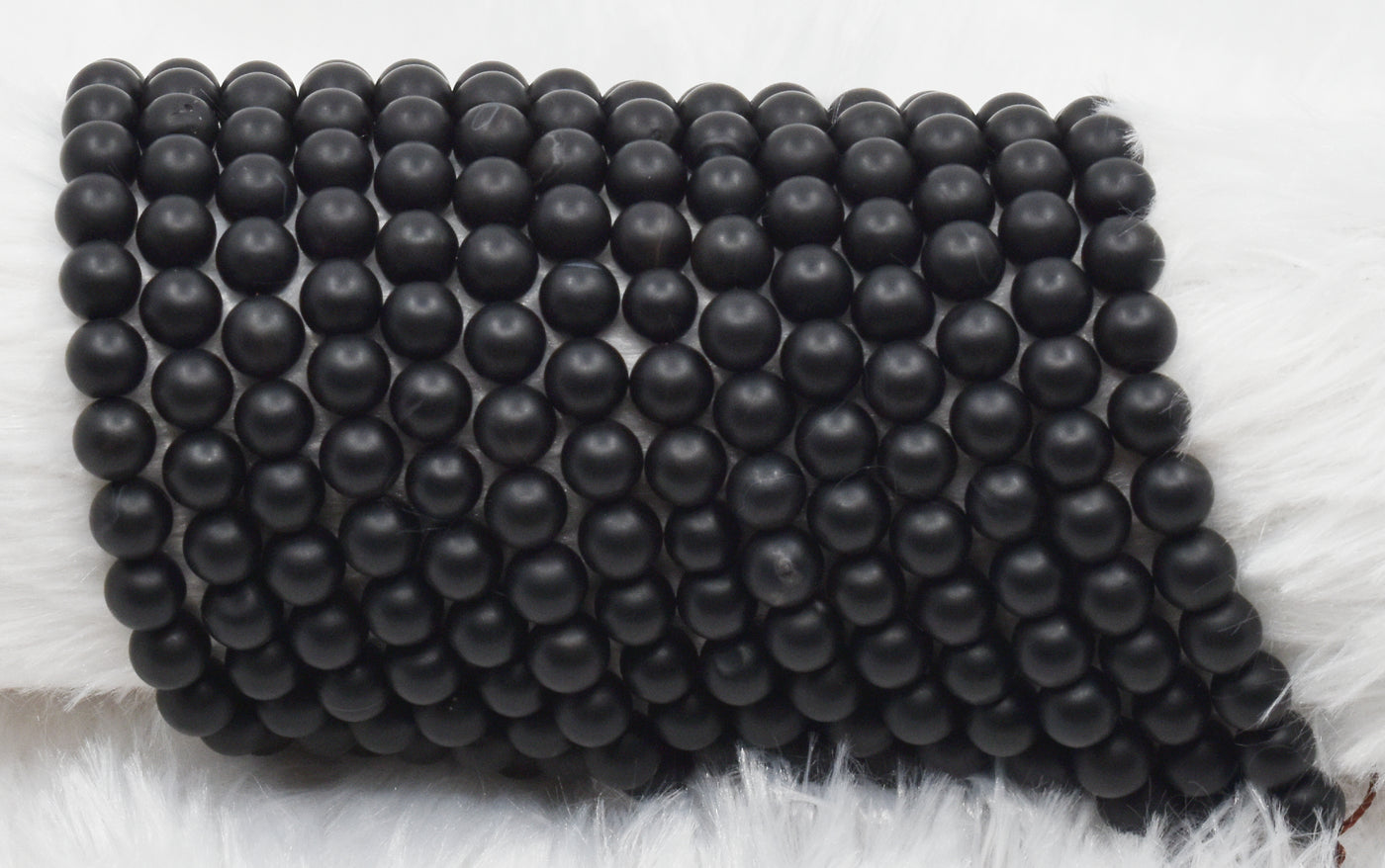 Matt Black Onyx Beads, Natural Round Crystal Beads 6mm to 10mm