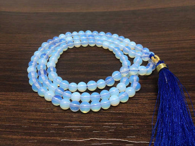 One (1) Natural 6mm Opal Mala With 108 Prayer Beads Perfect For Mediation Jap mala Prayer mala Necklace ~ JP147