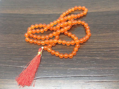 Natural 6mm Carnelian Mala 108 prayer beads Meditation Necklace Jewelery ~ JP115