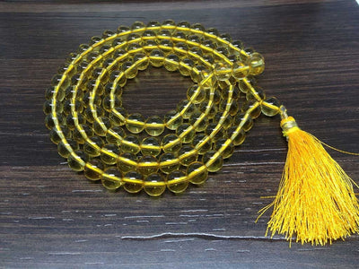 One (1) Natural 8mm Citrine Jap Mala With 108 Prayer Beads Perfect For Mediation Tibetan Mala Jap Mala Jap mala ~ Mala Necklace ~ JP510