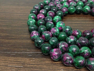 One (1) Natural 8mm Ruby Zoisite Mala With 108 Prayer Beads perfect For Mediation Ruby Zoisite Jap Mala Necklace ~ JP536