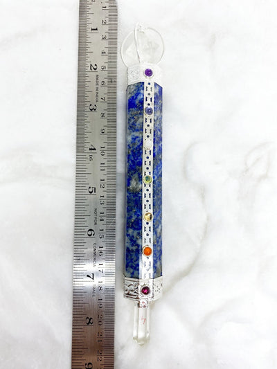 Lapis Lazuli Chakra Healing Wand withCrystal Merkaba Star Lapis Lazuli Healing Stick