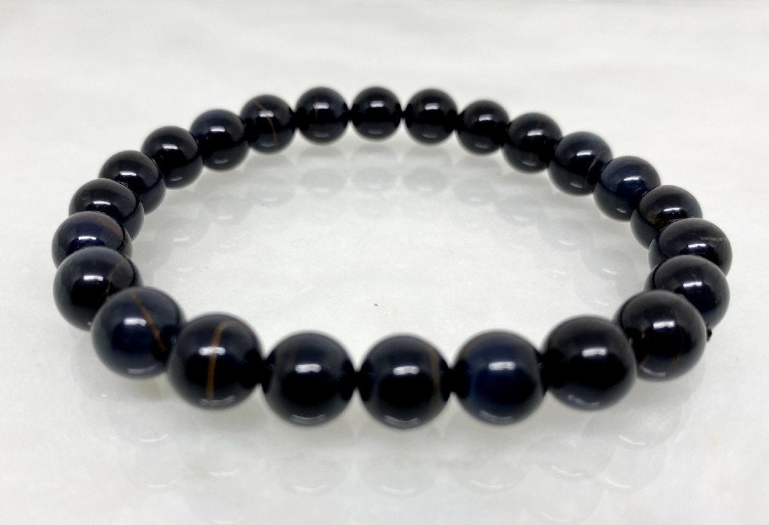 Blue Tger Eye Bracelet 8MM AAA Bracelet de perles rondes, Bracelet de pierres précieuses Pierres de guérison