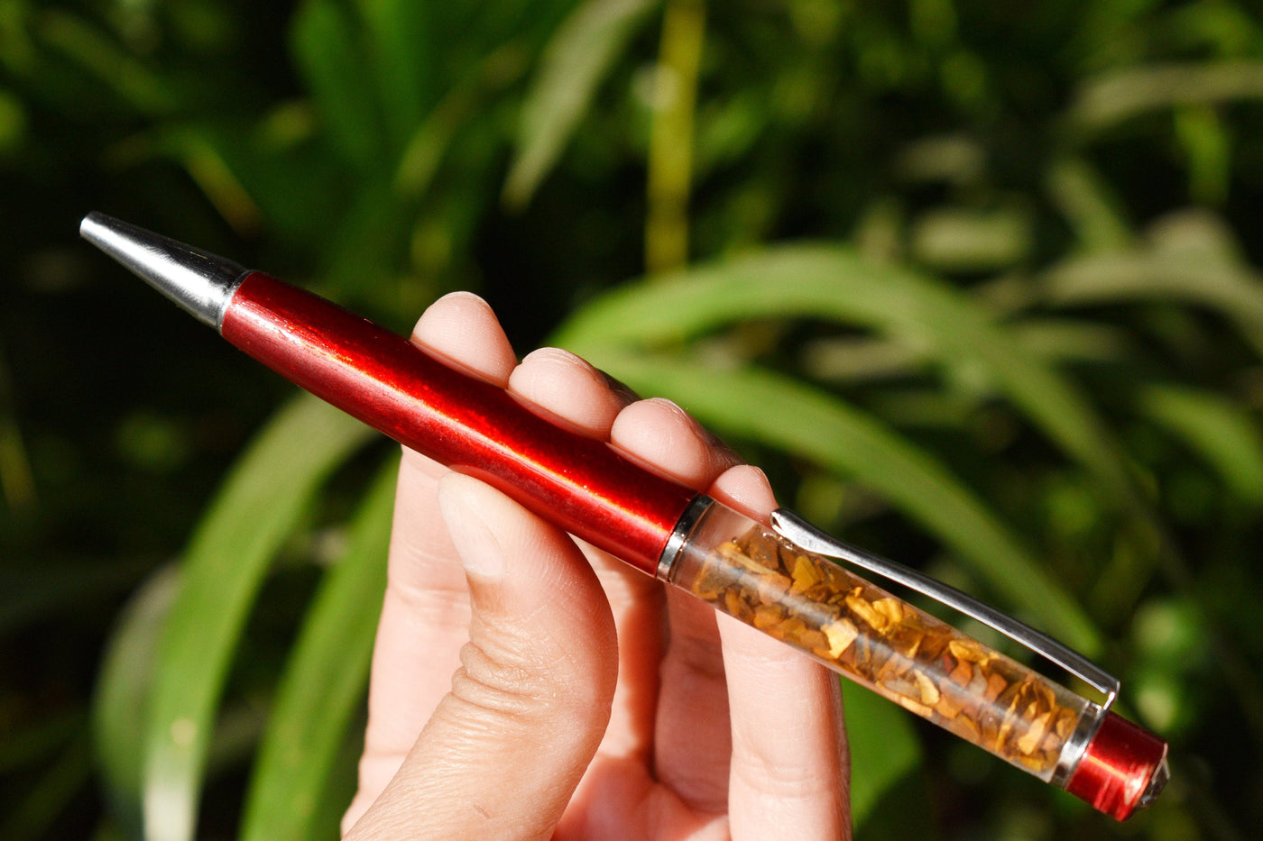 Tiger Eye Crystal Pen, Crystal Orgone Manifestation Pen